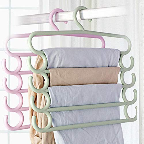 Product Cover Ascension ® Multifunctional Five Layers Plastic Hangers Storage Trousers Rack Clothes Hanger