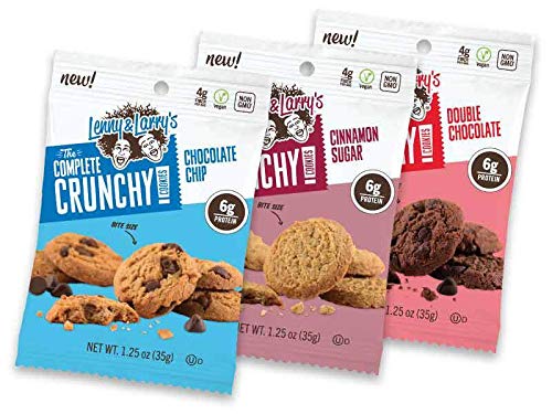 Product Cover Lenny and Larrys The Complete Crunchy Cookie - NEW Bite Sized Plant Based Protein Cookies- 3 Variety, 4 of each flavor (12 pk) - Vegan - Non Gmo