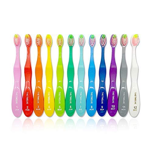 Product Cover TheTwelve Kids Toothbrush for 3-8 Years Rainbow Colors and Packs 12 PACK