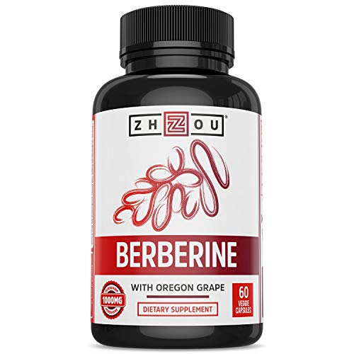 Product Cover Zhou Nutrition Berberine with Oregon Grape for Fat Metabolism & Ketone Synthesis, 60Count