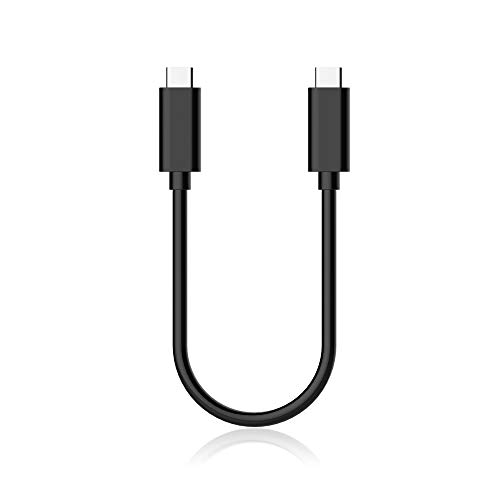 Product Cover USB C to C Short Cable, UMECORE USB C 3.1 Gen 2 Cable Fast Charging Cable for MacBook Pro, Pixel 2 3A, Samsung Galaxy S10 S10E S9 T5 LaCie SSD, iPad Pro, HTC, Nintendo Switch(1FT,Black)