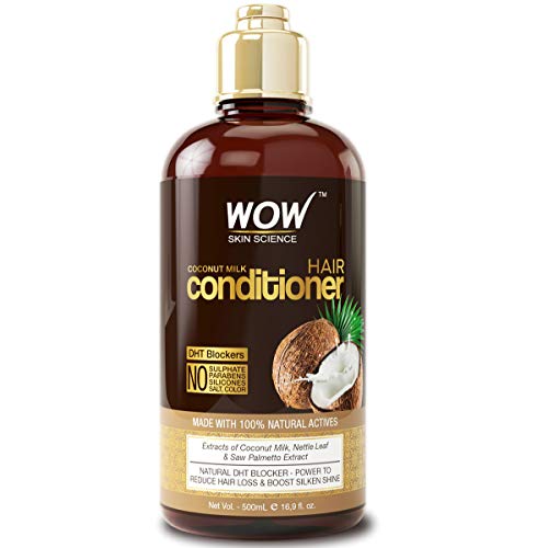 Product Cover WOW Coconut Milk Hair Conditioner - Restore Dry, Frizzy, Tangled Hair to Stronger, Full, Shiny Hair - Stimulate Hair Growth - Paraben, Salt, Sulfate Free - All Hair Types, Adults & Children - 500 mL