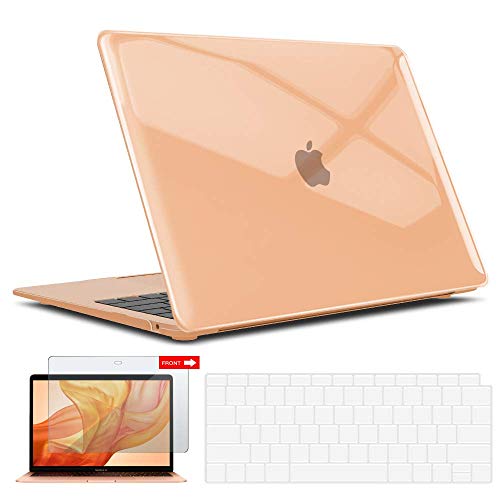 Product Cover IBENZER MacBook Air 13 Inch Case 2019 2018 New Version A1932, Soft Touch Hard Case Shell Cover for Apple MacBook Air 13 Retina with Touch ID with Keyboard&Screen Cover, Crystal Clear, MMA-T13CYCL+2