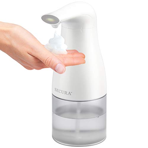 Product Cover Secura Automatic Foaming Soap Dispenser 14oz/400ml Infrared Motion Sensor Premium Touchless Battery Operated Electric Automatic Foam Soap Dispenser (White)