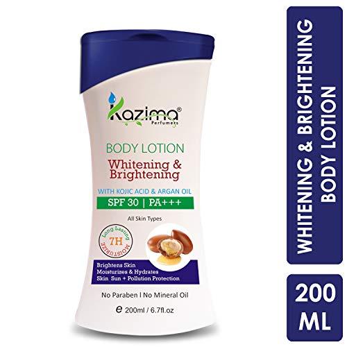 Product Cover KAZIMA Whitening & Brightening BODY LOTION (200ML) SPF30 | PA+++ with Kojic Acid & Argan Oil
