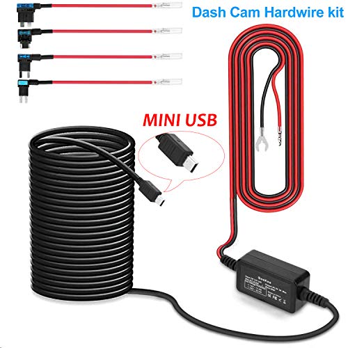 Product Cover Dash Cam Hardwire Kit, Mini USB Port, Low Voltage Protection Fits for TOGUARD, NuCam DL, Auto, Rexing, ROAV, Anker, Vantrue, Crosstour, Garmin and Most Other Dash Cam/GPS