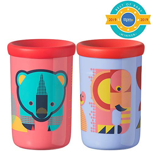 Product Cover Tommee Tippee Easiflow 360° Spill-Proof Toddler Cup with Travel Lid, Elephant & Bear, 12+ Months, 8 ounces