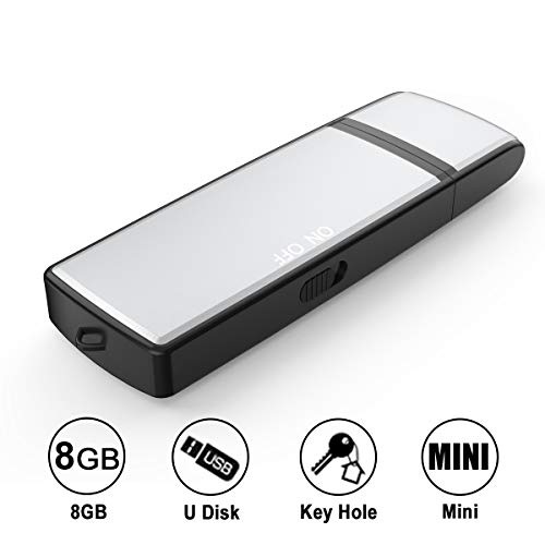 Product Cover Lgsixe Voice Recorder USB Flash Drive 128Kbps 8gb No Flashing Light When Recording,Compatible with Windows,Mini Listening Devices Record