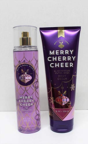 Product Cover Bath and Body Works MERRY CHERRY CHEER Ultra Shea Body Cream and Fine Flagrance Mist