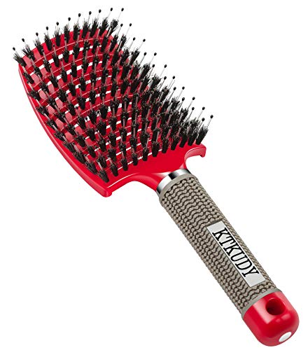 Product Cover Hight End Hair Brush for Wet and Dry Hair, Comb for Women, Men and Kids (Red)