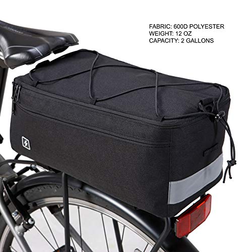 Product Cover Sahoo Insulated Bike Bag Rack Bag Bicyle Painners Trunk Cooler Bag for Warm or Cold Items, 8Liters Capacity (1.76 Gal) with Reflective Strips,Made by Roswheel 142001