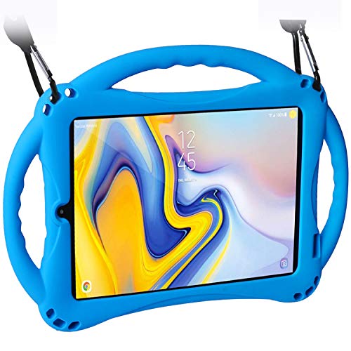Product Cover TopEsct Case for Samsung Galaxy Tab A 8.0(2018) SM-T387, Silicone Kids Shock Proof Convertible Handle Protective Cover Compatible with Samsung Galaxy Tab A 8.0 Inch 2018 Release Tablet (Blue)