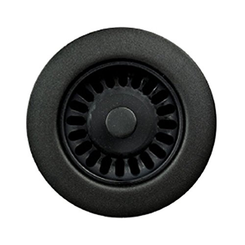 Product Cover Houzer 190-9265 Sink Strainer for 3.5-Inch Drain Openings, Matte Black (Renewed)