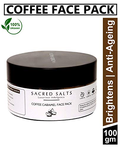 Product Cover Sacred Salts Coffee Caramel Face Pack| Deep Cleansing|100% Organic Natural Insta Glow Pack for Men & Women, Brown