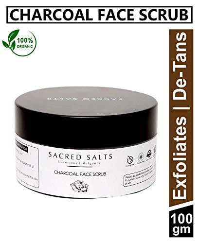 Product Cover Sacred Salts Activated Charcoal Scrub | Deep Exfoliation, De-Tan, & Pore Minimiser | Body Scrub & Facial Cleanser 100 g