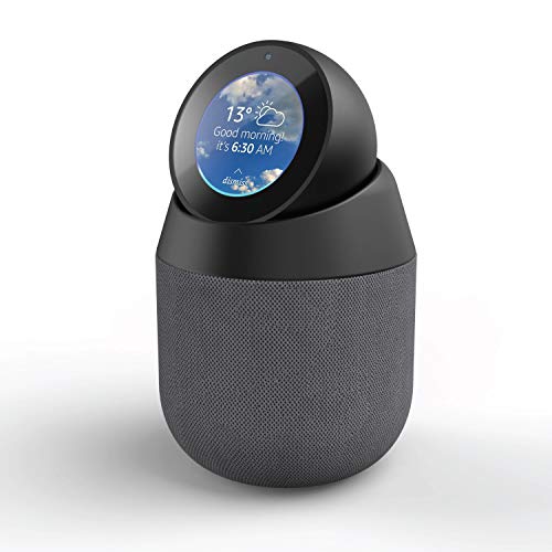 Product Cover Vault Portable Speaker Dock and Battery Base for Amazon Echo Spot with Removable Pivot Stand