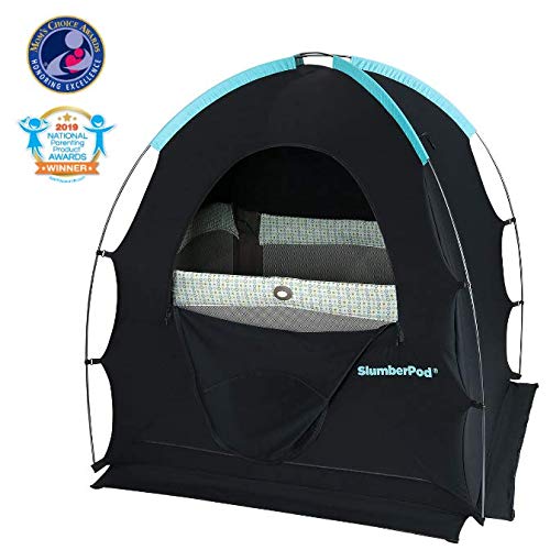 Product Cover SlumberPod Privacy Pod for Traveling with Babies and Toddlers: Easy to Set Up Blackout Dark and Private Sleeping Space - Canopy Compatible with Graco Pack 'n Play, Lotus Travel Crib, Baby Bjorn