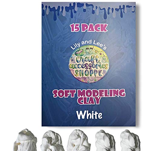 Product Cover Soft Clay for Slime - (Like Daiso Clay, but Smoother!), 15 Pack White Butter Slime Clay, Soft Modeling Clay for Kids, Air Dry Clay, Slime Stuff, Slime Supplies, 12 Ounces, Best Gift 2019