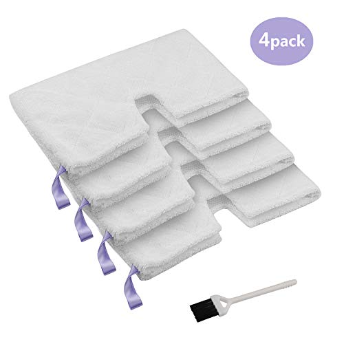 Product Cover MXZONE Replacement Microfiber Steam Mop Cleaning Pads for Shark Steam Pocket Mops S3500 Series S3550 S3501 S3601 S3601D S3901 S3801 S3801CO(White) (S3501-White)