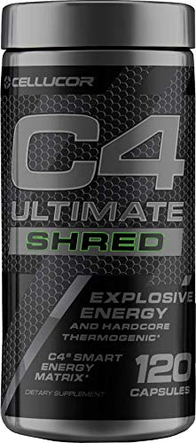 Product Cover C4 Ultimate Shred Pre Workout Capsules | Weight Loss Supplement for Men & Women with Ginger Root Extract| 120 Capsules