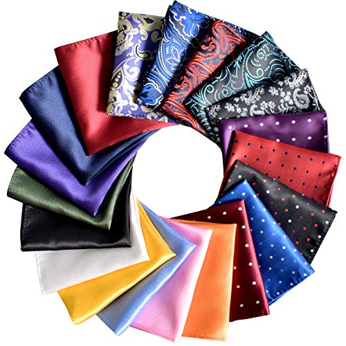 Product Cover Pocket Squares for Men 20 Pack Mens Pocket Squares Set Assorted Colors with Gift Box