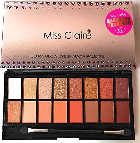 Product Cover Miss Claire Ultra Glow Eyeshadow Palette 2, Multi, 16 grams, Multicolor, 16 g