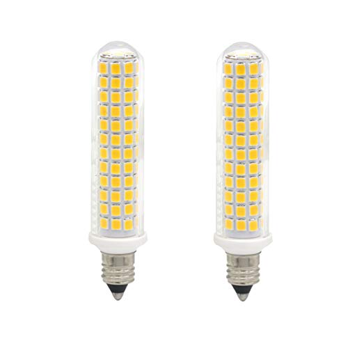 Product Cover Ylaide E11 led light bulb 100W halogen bulbs Equivalent 1300lm, t4 jd e11 mini candelabra base 110V 120V 130V input 100W halogen replacement, pack of 2 (Warm White 3000K)