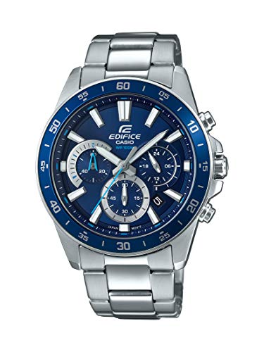 Product Cover Casio Men's Edifice Quartz Watch with Stainless-Steel Strap, Silver, 21.6 (Model: EFV-570D-2AVUDF)