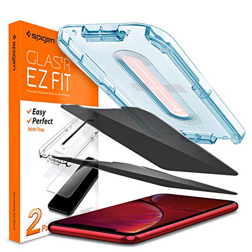 Product Cover Spigen Tempered Glass Screen Protector [Glas.tR EZ Fit] Designed for iPhone 11 / iPhone XR [2Pack] - Privacy