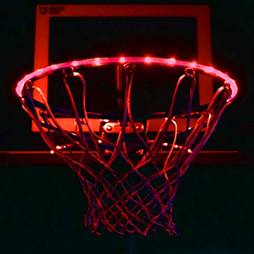 Product Cover GlowCity LED Basketball Hoop Lights - Glow-in-The-Dark Rim Lights Full Size - Super-Bright to Play Longer Outdoors, Ideal for Kids, Adults, Parties and Training (Red)