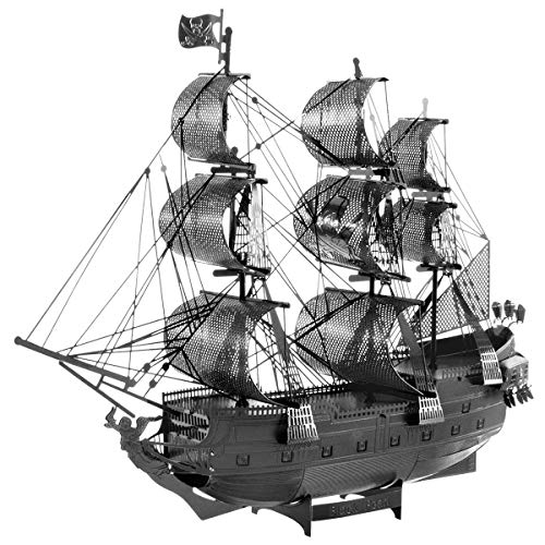 Product Cover Fascinations Metal Earth ICONX Black Pearl Ship Black Version 3D Metal Model Kit