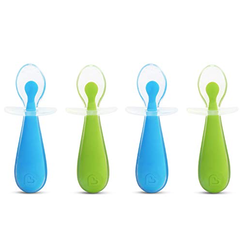 Product Cover Munchkin 4 Piece Silicone Trainer Spoon, Blue/Green