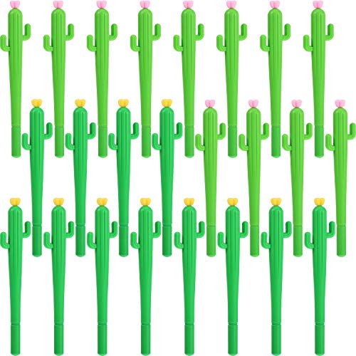 Product Cover TOODOO Cactus Shaped Rollerball Pen Cute Creative 0.5 mm Black Ink Gel Pens (24 Pieces)