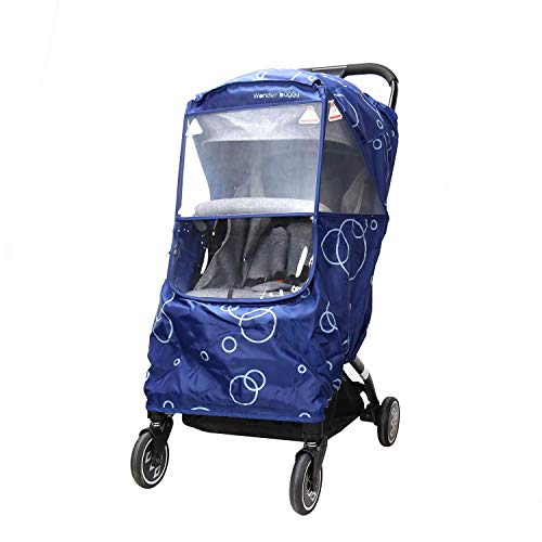Product Cover Wonder buggy Universal Stroller Weather Shield Rain Cover with Bubble,Waterproof, Windproof Protection, Travel-Friendly, Outdoor Use, Easy to Install and Remove (Blue)