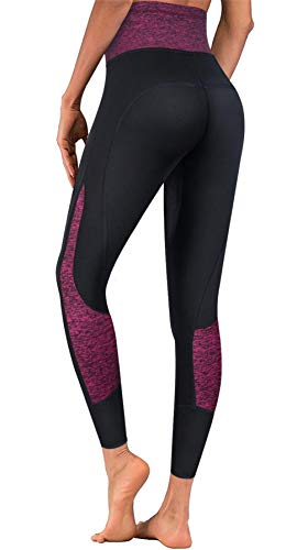 Product Cover TrainingGirl High Waist Sauna Sweat Pants Slimming Neoprene Weight Loss Workout Capri Leggings with Zipper Pocket for Women (Black, S)