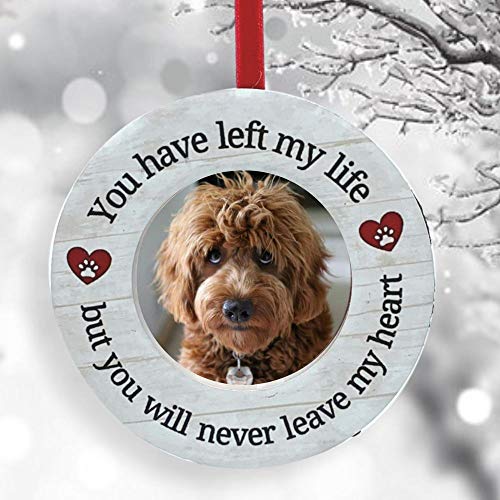 Product Cover BANBERRY DESIGNS Pet Memorial Desktop Frame - You Have Left My Life But You Will Never Leave My Heart - Paw Print and Heart Design - 2