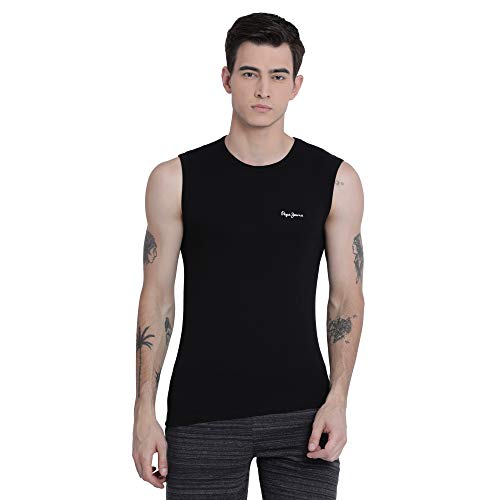 Product Cover Pepe Jeans Men's Solid Vest
