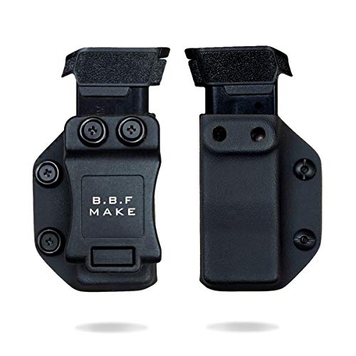 Product Cover B.B.F Make Single IWB/OWB Magazine Holster | Mag Carrier | Retired Navy Owned Company | Available Model: M&P Shield 9/40, Glock 4/90/367, Sig P365 (Black - Sig Sauer P365)