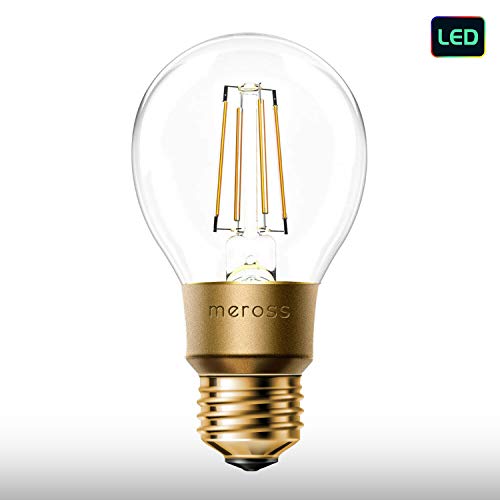 Product Cover meross Smart Wi-Fi LED Bulb, Vintage Edison Style, Dimmable, 60W Equivalent, Compatible with Google Assistant and IFTTT, E26 A19 Light Bulb, No Hub Required