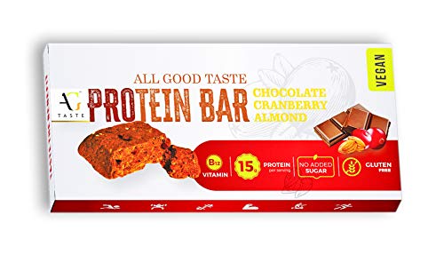 Product Cover AG Taste Chocolate Cranberry Almond Protein Bar - 270 g, Pack of 6