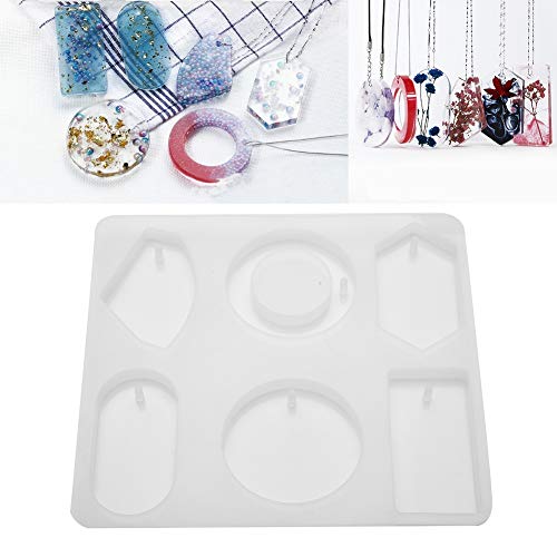 Product Cover Jewelry Casting Molds, DIY Tool Epoxy Resin Mould Silicone Mold with Hanging Hole Jewelry Making Molds for Sweater Chain Necklace Pendant Jewelry accessories