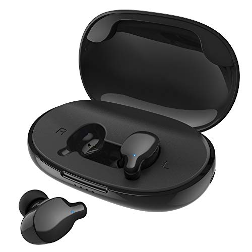 Product Cover Wireless Headphone,Klearlook Bluetooth 5.0 True Wireless Bluetooth Earbuds 3D Stereo Sound Wireless Headphones Built-in Microphone Portable Charging Case for iPhone Android PC Call and Music