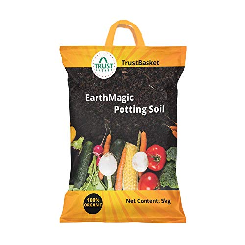 Product Cover Trust basket Enriched Organic Earth Magic Potting Soil Fertilizer for Plants, 5 kg