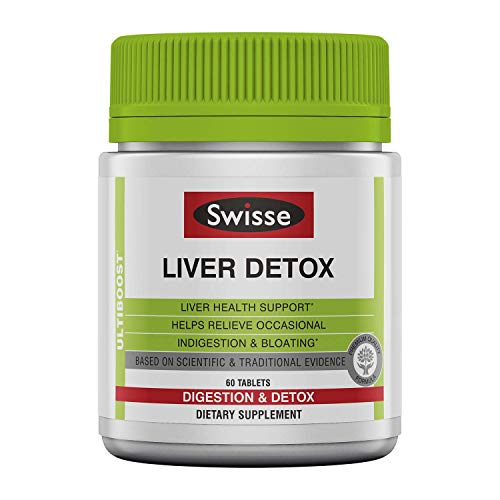 Product Cover Swisse Ultiboost Liver Detox | Supports Liver Health & Function | Provides Relief for Indigestion & Bloating | Milk Thistle, Artichoke & Turmeric| 60 Tablets
