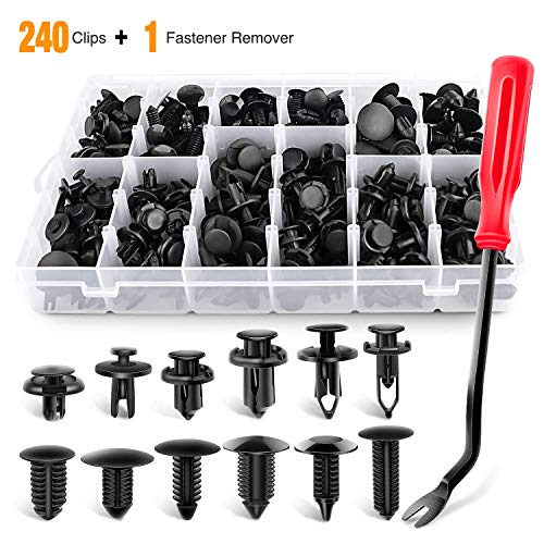 Product Cover GOOACC 240PCS Bumper Retainer Clips Car Plastic Rivets Fasteners Push Retainer Kit Most Popular Sizes Auto Push Pin Rivets Set -Door Trim Panel Fender Clips for GM Ford Toyota Honda Chrysler