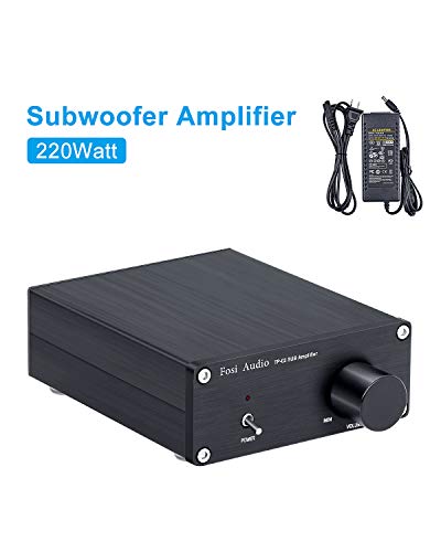 Product Cover Subwoofer Amplifier TDA7498E Mini Sub Bass Amp Digital Class D Integrated Subwoofer Amplifier 220Watt x 1 Fosi Audio TP-02