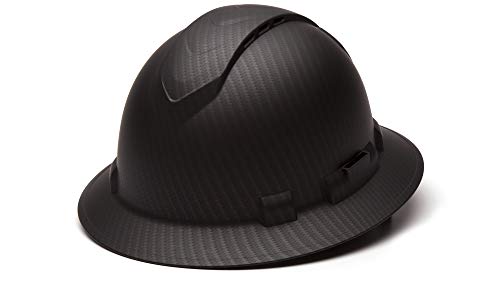 Product Cover Pyramex Ridgeline Full Brim Hard Hat, Vented, 4-Point Ratchet Suspension, Matte Black Graphite Pattern