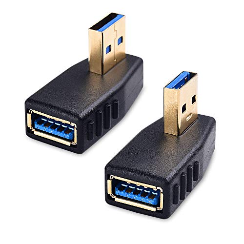 Product Cover Cable Matters Combo-Pack Left and Right 90 Degree Angle Adapters (USB 3.0 Adapters, USB Angle Adapters)