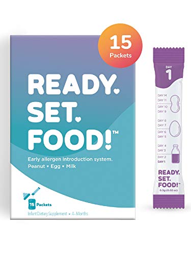 Product Cover Ready, Set, Food! Early Allergen Introduction for Babies, Peanut, Egg & Milk: Stage 1, 15 Days