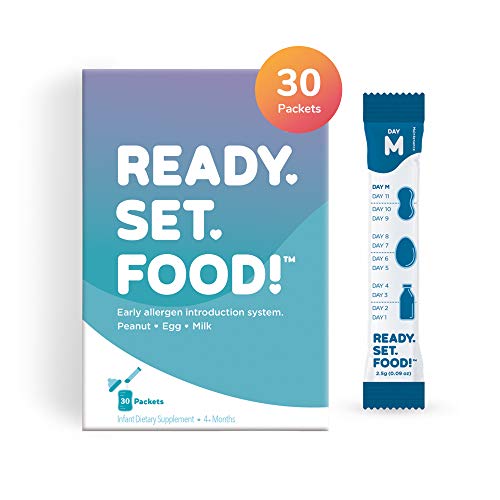 Product Cover Ready, Set, Food! Early Allergen Maintenance for Babies, Peanut, Egg & Milk: Stage 2, 1 Month